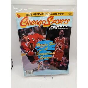 1992 August‎ Chicago Sports Profiles Preview Magazine, Michael Jordan Bulls Rare